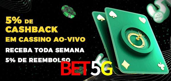 Promoções do cassino ao Vivo BET5G